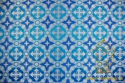 Шелк ГУСЛИЦА, голубой с серебром , шир. 150 см, Рахманово