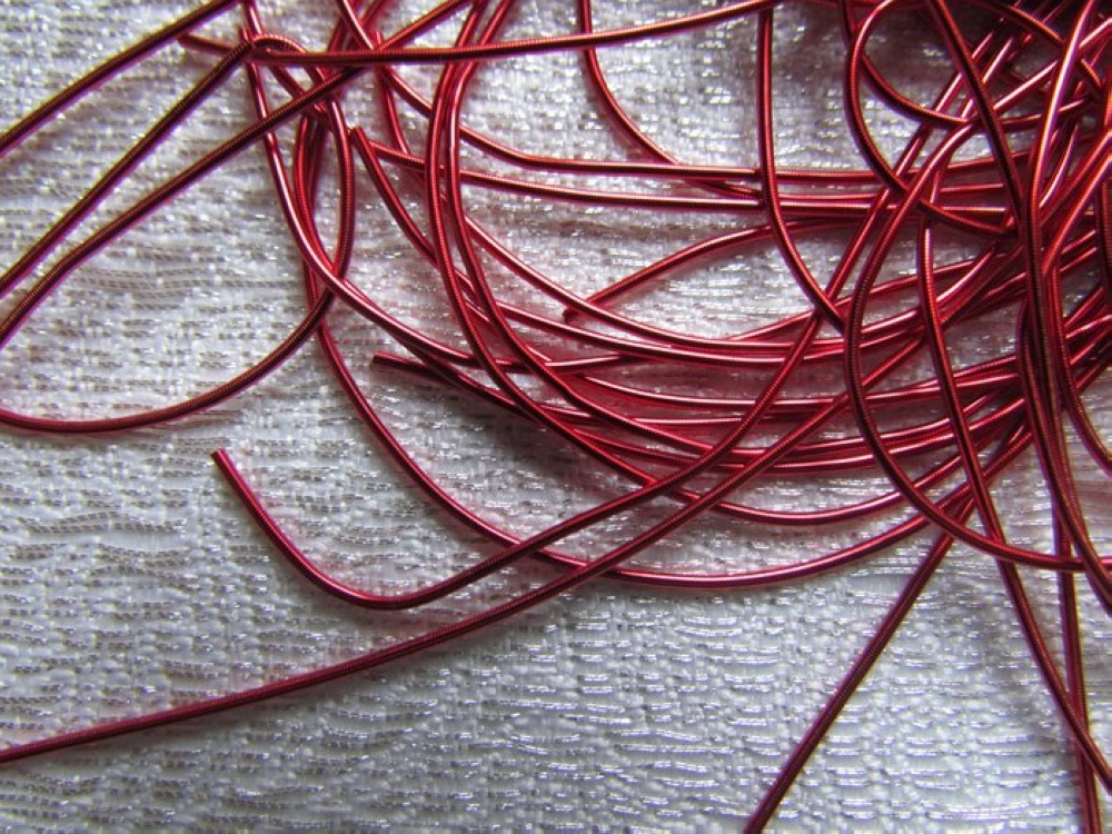 Канитель 48К красная глянцевая