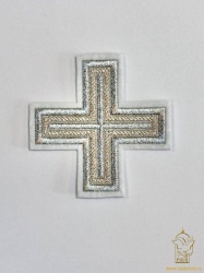 Крест 3 АНДРЕЕВСКИЙ, белый с серебром, 8-9 см Крест 3 АНДРЕЕВСКИЙ, белый с серебром, 8-9 см