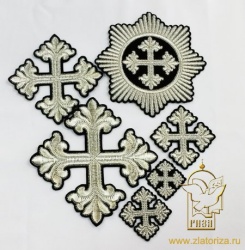 Набор крестов, иерейский, ВИФЛЕЕМ, черный с серебром, 14 шт, арт. 22802 Набор крестов, иерейский, ВИФЛЕЕМ, черный с серебром, 14 шт, арт. 22802