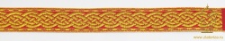 Галун ПЛЕТЕНКА, красный с золотом, шир. 2,2 см, РА