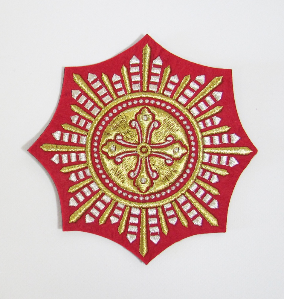 Набор крестов ВАНИН, иерейский,. красный с золотом, 14 шт