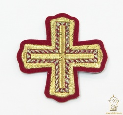 Крест 4 ВЕРСТОВОЙ красный с золотом,6-7 см Крест 4 ВЕРСТОВОЙ красный с золотом,6-7 см