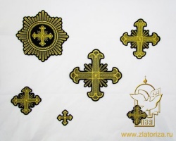 Набор крестов, иерейский, НИКА-2, черный с золотом, 14 шт, арт. 22187