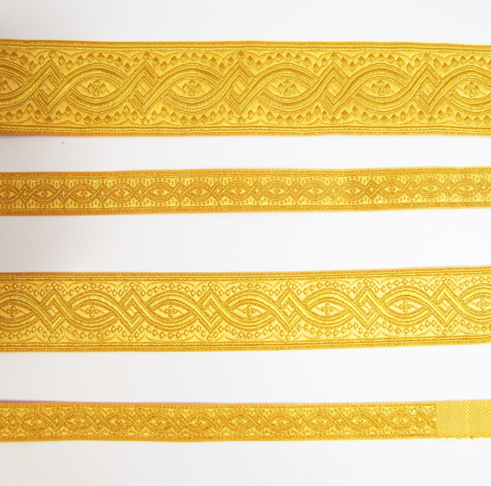 Галун КОСТРОМА, желтый с золотом, шир. 2,2 см, РА