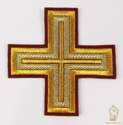 Крест 1 АНДРЕЕВСКИЙ, бордо с золотом, 14,5 - 16 см Крест 1 АНДРЕЕВСКИЙ, бордо с золотом, 14,5 - 16 см