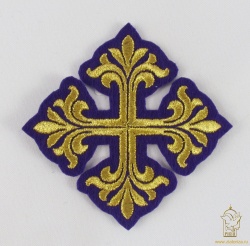 Крест 3 ВИФЛЕЕМ фиолетовый с золотом, 9-10 см