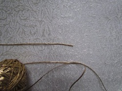 Шнур отделочный 1 мм, золотой, плоский, с2736, р5888, 50 м