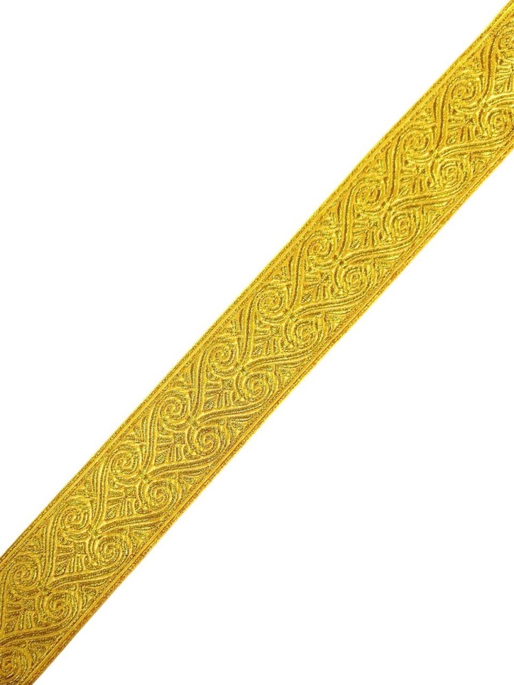 Галун АФИНЫ, желтый с золотом, шир. 5 см, РА