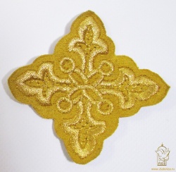 Крест 3 ВОЛОГОДСКИЙ, горчица с золотом,8-9 см