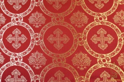 Шелк ГЕФСИМАНСКИЙ САД, красный с золотом, шир. 160 см Шелк ГЕФСИМАНСКИЙ САД, красный с золотом, шир. 160 см