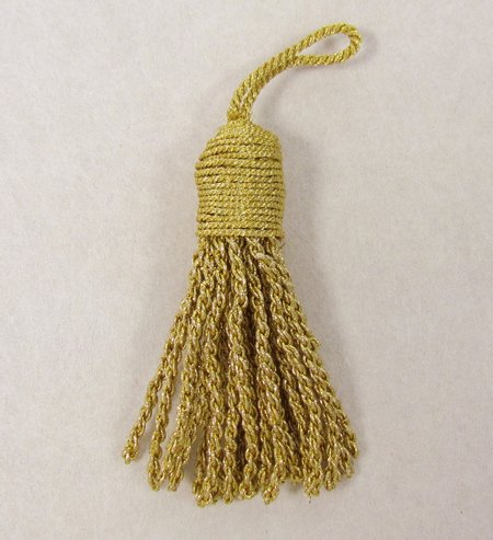 Кисть декоративная золото ПАТРОН 10см, арт. 1951