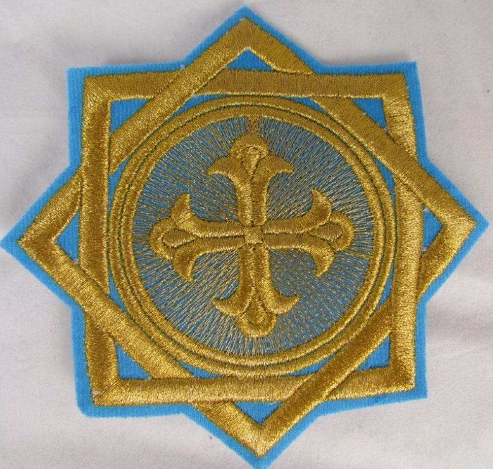 Набор крестов, иерейский, ЛУКОШКО, голубой с золотом, 14 шт