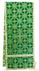 Аналойник шелк зеленый с золотом