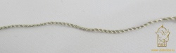 Шнур серебро, металл, 2 мм, арт 12 PLY milky dori, витой