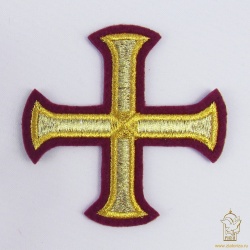 Крест 3 БУЛАТ бордо с золотом, 8-9 см Крест 3 БУЛАТ бордо с золотом, 8-9 см