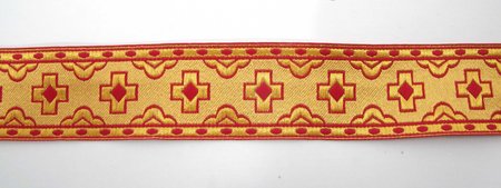 Галун ФР ПРЯМОЙ КРЕСТ красн. шир. 4 см