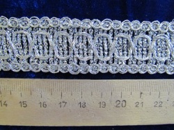 Тесьма серебро 25