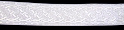 Галун ПЛЕТЕНКА, белый со светлым серебром, шир. 4 см, ФР