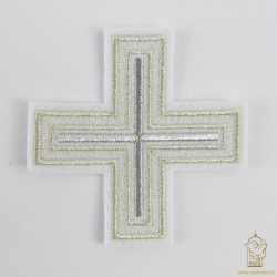 Крест 2 АНДРЕЕВСКИЙ, белый с серебром, 10-12 см Крест 2 АНДРЕЕВСКИЙ, белый с серебром, 10-12 см