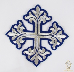 Крест 1 ВИФЛЕЕМ, синий с серебром, 14,5 -16 см