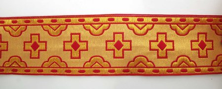 Галун ФР ПРЯМОЙ КРЕСТ красн. шир. 6 см