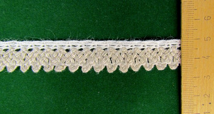 Кружево 153, плетеное, шир. 1,7 см