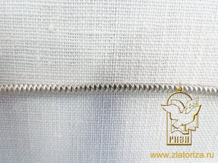 Канительный шнур ЗИГЗАГ серебро, арт. silver dabang № 8