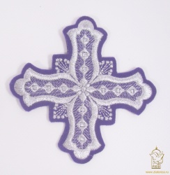 Крест 2 БОЧКА, фиолетовый с серебром, 10-12 см Крест 2 БОЧКА, фиолетовый с серебром, 10-12 см