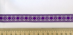 Галун ГОРОХ, фиолетовый с серебром, шир. 1,5 см, ФР Галун ГОРОХ, фиолетовый с серебром, шир. 1,5 см, ФР