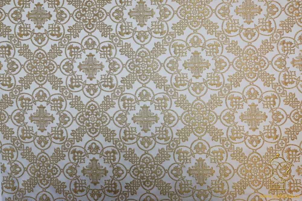 Парча ВИФЛЕЕМ, белый с золотом, шир. 160 см