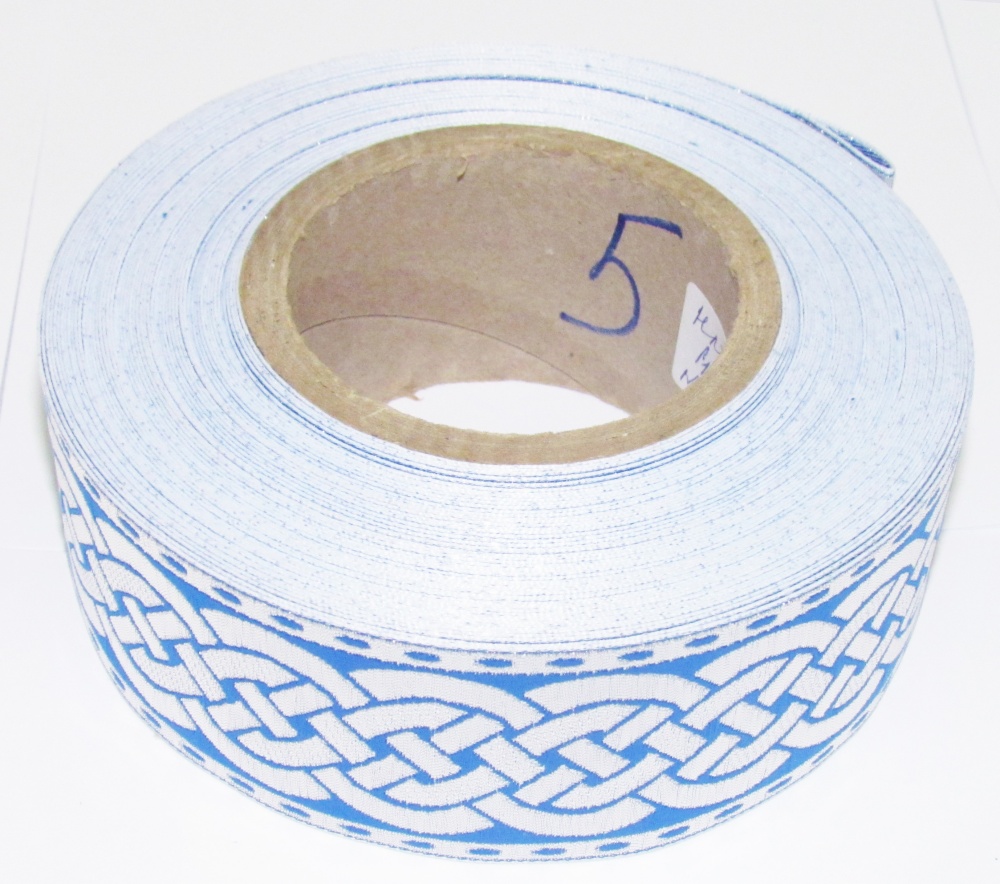 Галун ПЛЕТЕНКА, синий с серебром, шир. 1,8 см, РА