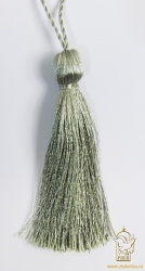 Кисть серебро (светлое) 9 см, полиэстер, МТ