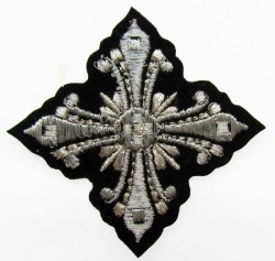 Крест 4 ВАНИН, черный с серебром,6-7 см