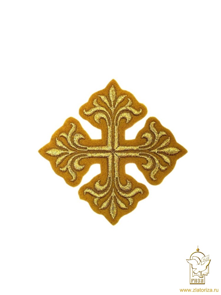 Крест 3 ВИФЛЕЕМ горчица золот, 10 см