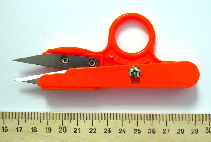 Ножницы кусачки, с пластиковой ручкой, с кольцом для пальца
