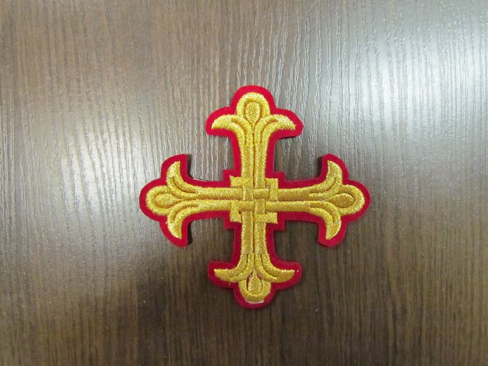 Крест 2 ЛУКОШКО, красный с золотом, 10-12 см