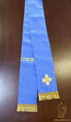 Закладка для служебных книг, голубая с золотом, шир. 13 см, муар Закладка для служебных книг, голубая с золотом, шир. 13 см, муар
