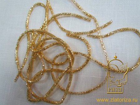 Канительный шнур ЗИГЗАГ 2 золото, арт. gold big nakshi trikon