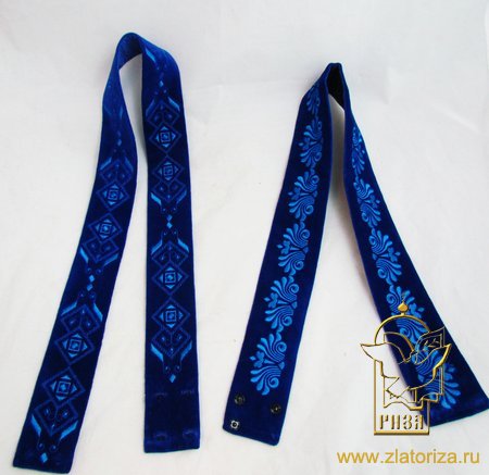 Пояс с вышивкой бархат 4-6 см