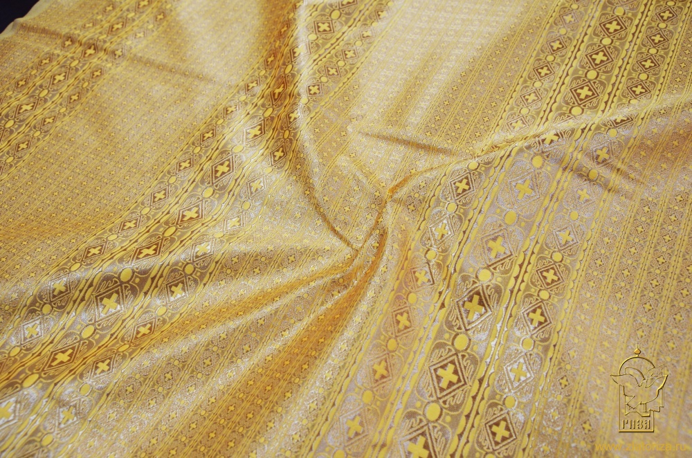 Парча СИНОД, желтая с золотом, шир. 114 см