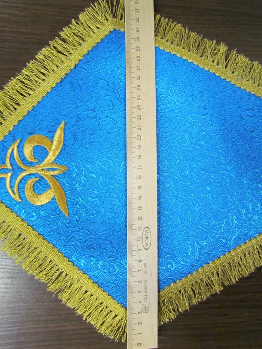 Подкрестье, парча, с аппликацией, длина 50 см