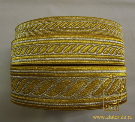 Галун Греция ЛЕПЕСТОК, шир. 4 см, золотой с серебром