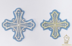 Крест 3 ГЕОРГИЙ, голубой с золотом,8-9 см Крест 3 ГЕОРГИЙ, голубой с золотом,8-9 см