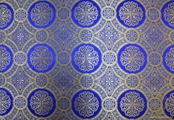 Шелк ВИФСАИДА синяя с золотом, шир. 165 см Шелк ВИФСАИДА синяя с золотом, шир. 165 см