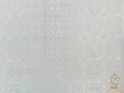 Шелк ПП ВАЛДАЙ, белый с серебром, шир. 150 см