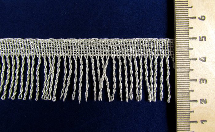 Бахрома серебро светлое 36, арт. 15, 20 м