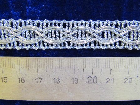 Тесьма серебро 35