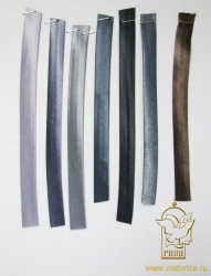 Косая бейка серая