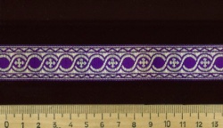 Галун ГОРОХ, фиолетовый с серебром, шир. 2,3 см, ФР Галун ГОРОХ, фиолетовый с серебром, шир. 2,3 см, ФР